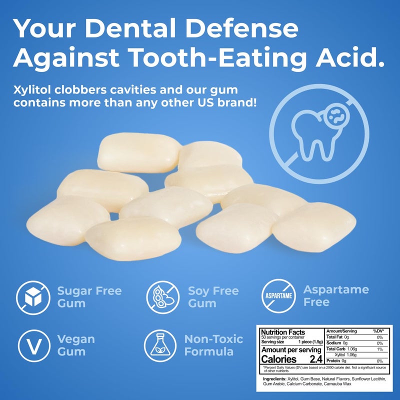 Epic 100% Xylitol Gum, 500 Pieces Individually Wrapped - Aspartame Free, Sugar Free Remineralizing Gum (Bubblegum, Cinnamon, Fresh Fruit, Orange Mango, Peppermint, Spearmint, Wintergreen) - Image 3