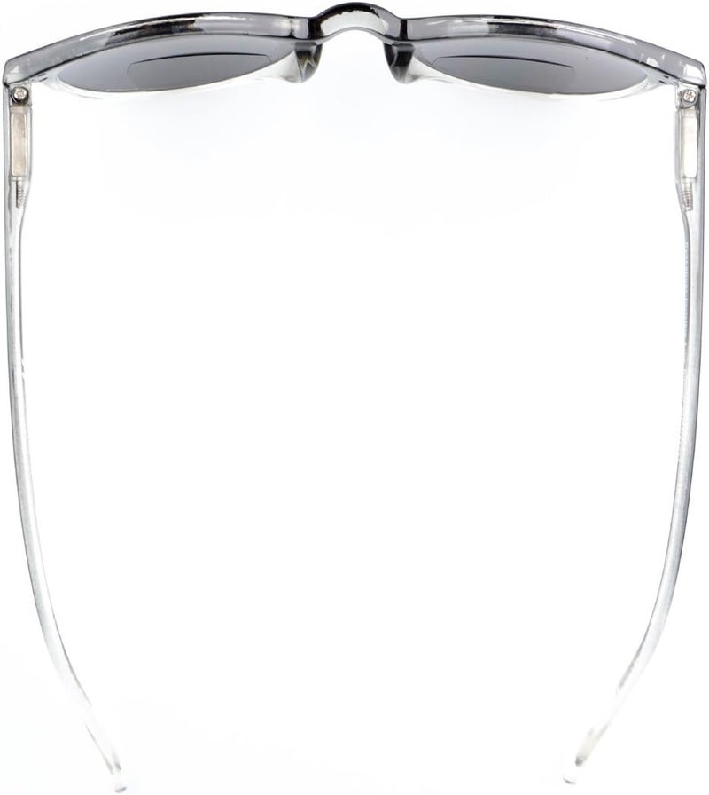 Eyekepper Keyhole Style Spring Hinge Round Bifocal Sunglasses Sun Reader Black Clear +2.5 - Image 5