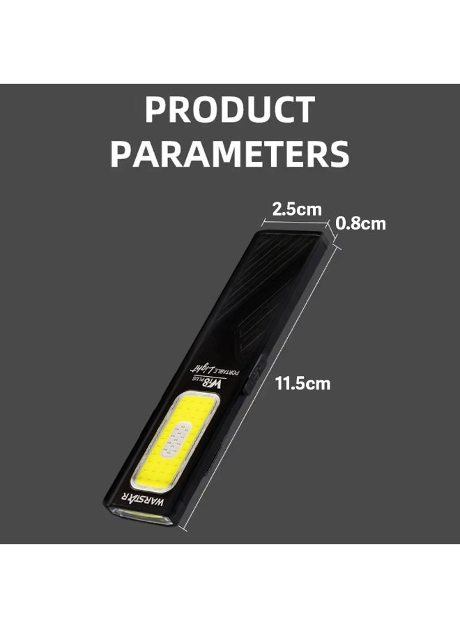 مصباح عمل متعدد الوظائف للطوارئ WT8، مصباح LED بقوة 800 لومن مع ضوء جانبي COB، للأشعة فوق البنفسجية والأحمر، قابل لإعادة الشحن عبر منفذ USB-C، مصنوع من الألومنيوم، مناسب للاستخدام اليومي في الإصلاح والفحص والاستخدام الخارجي - Image 4