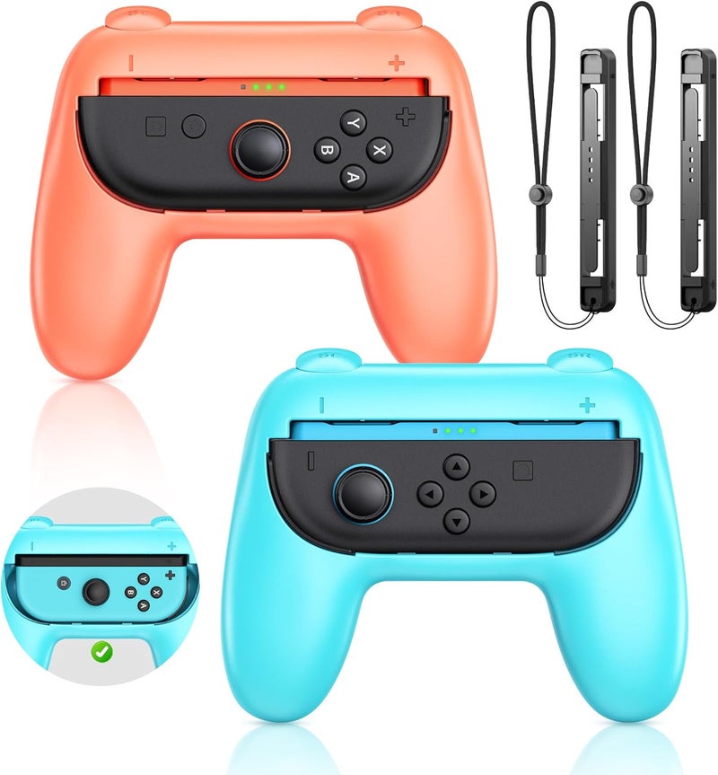 [مناسب لـ Switch 2/1] مقابض تحكم لقبضة Nintendo Switch2/Switch 1/OLED Model، مقابض محمولة مريحة لـ Joy Con2/1، حامل قبضة مريح مزدوج لإكسسوارات Switch - Image 1