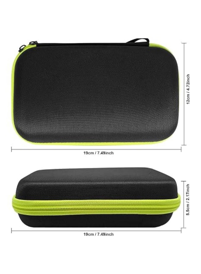 QIRG Travel Shaver Case for One Blade Trimmer QP2724/90 QP2834/70 QP2630/72 Hybrid Electric Trimmer Hard Portable Storage Carrying Case for Shavers and Accessories （Black Glowing Lime Green） - Image 3