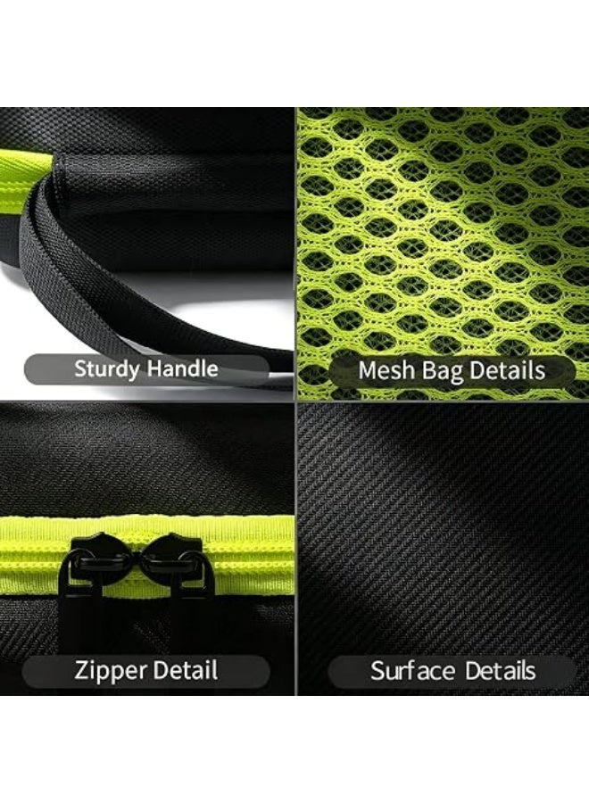 QIRG Travel Shaver Case for One Blade Trimmer QP2724/90 QP2834/70 QP2630/72 Hybrid Electric Trimmer Hard Portable Storage Carrying Case for Shavers and Accessories （Black Glowing Lime Green） - Image 2