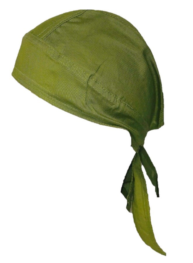 ATABZ Wicking Skullcap, Patka, Durag Adjustable Strap caps Army Green Head wear for Men and Women - Image 2