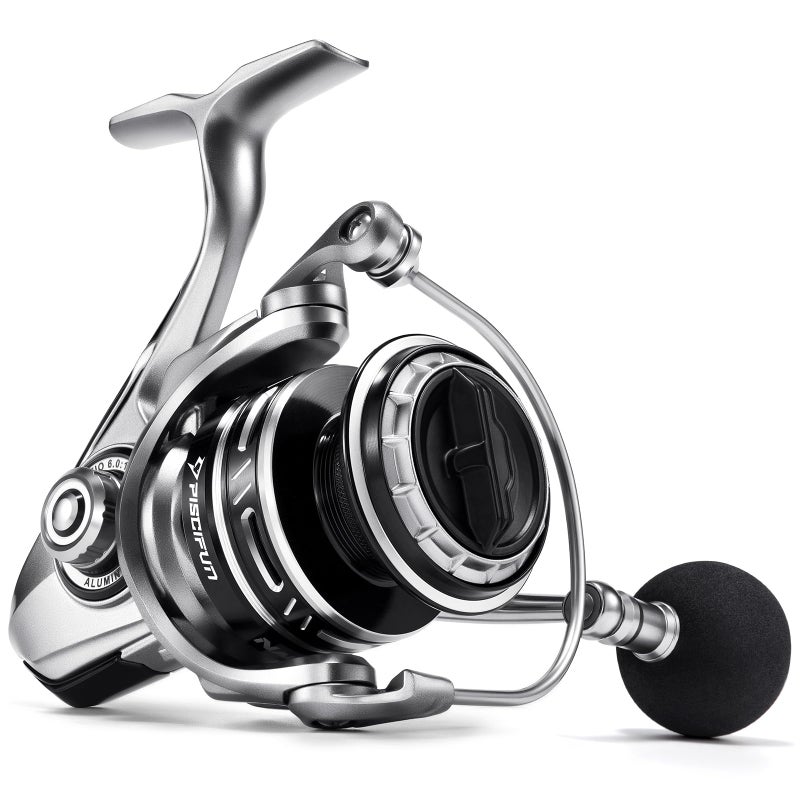 Piscifun NautiX Spinning Reel, Aluminum Spinning Fishing Reel, CNC Aluminum Gear, 26LBs Max Drag, 8+1 Sealed BB, 6.0:1 Gear Ratio, Smooth Powerful Freshwater Saltwater Reel, 4000 Series - Image 1