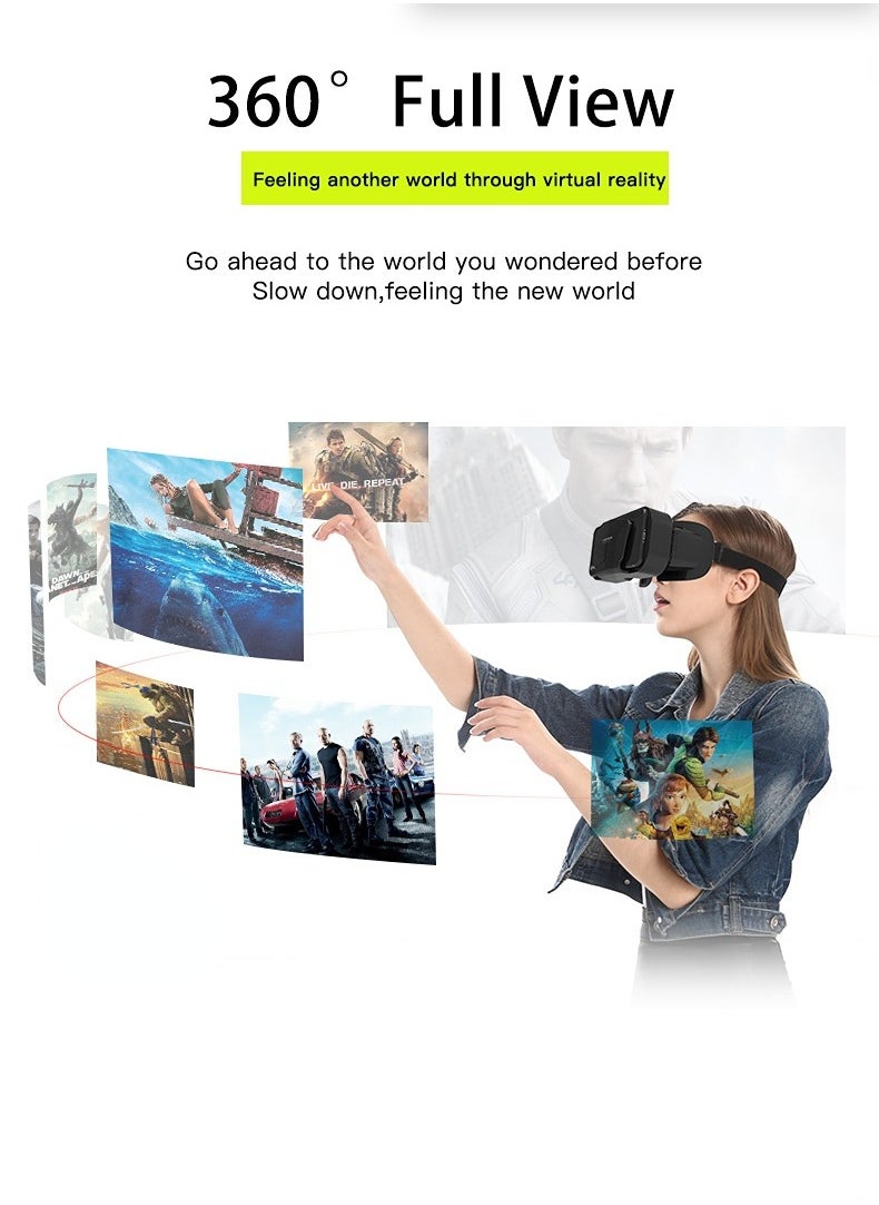 VR SHINECON VR 3D Virtual Reality Headset(Support 4.7-7.2 inch mobile phones) with Controller for Movies and Games  - Image 5