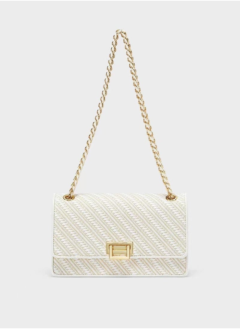 Charles & Keith Charles & Keith Chain Small Square Bag Shoulder Bag Crossbody Bag  - Image 1