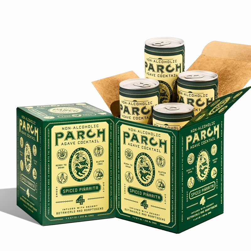 PARCH Spiced Piñarita Ready to Drink Non Alcoholic Agave Cocktail Infused with Desert Botanicals & Adaptogens, Plant Based, Gluten Free & Vegan, Inspired by the Sonoran Desert (8.4 oz x 8 Pack) - Image 1