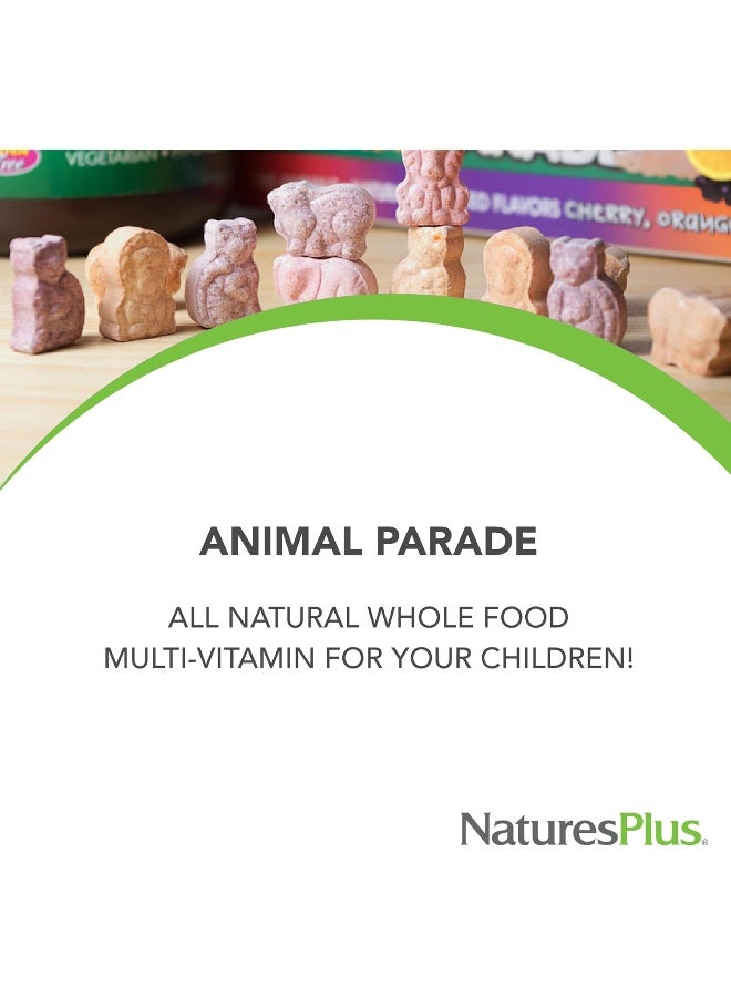 NaturesPlus ناتشرز بلس أنيمال باريد مصدر الحياة مكمل هضمي للأطفال - نكهة الفواكه الاستوائية - 90 قرص على شكل حيوانات - يحتوي على بروبيوتيك حي - نباتي، خالي من الغلوتين - 90 حصة - Image 3