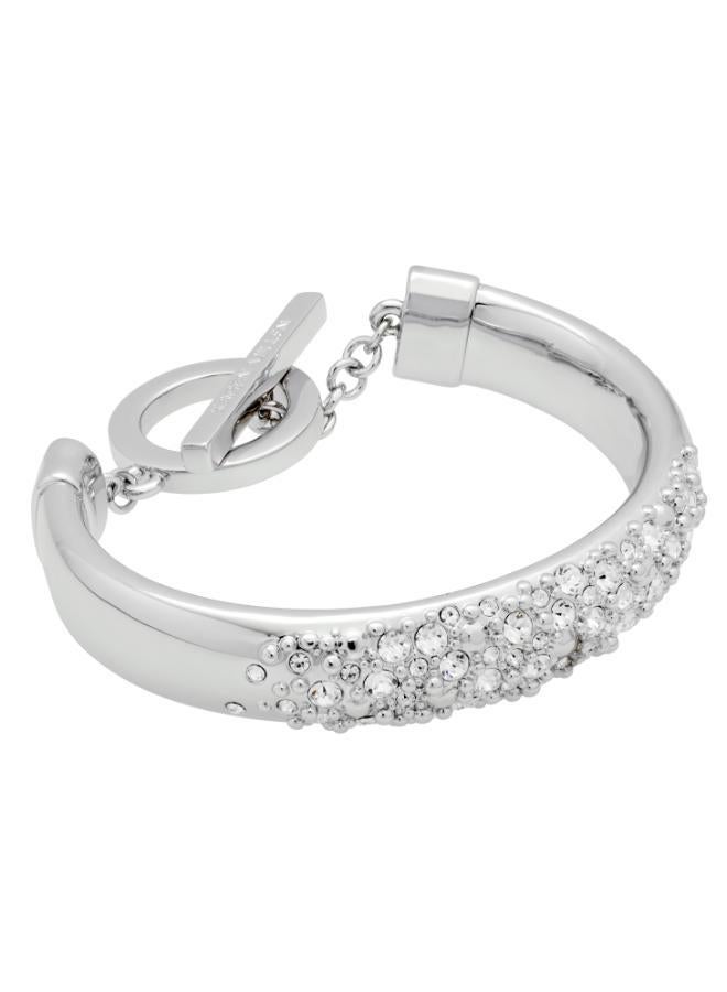 Karen Millen Encrusted Hoop & T-Bar Bangle  - Image 1