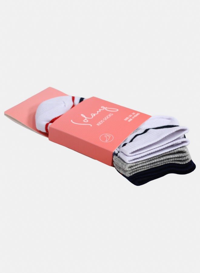 سولانج طقم بوكسر قطني للأولاد – برتقالي وأبيض (عبوة من 2) - Image 1