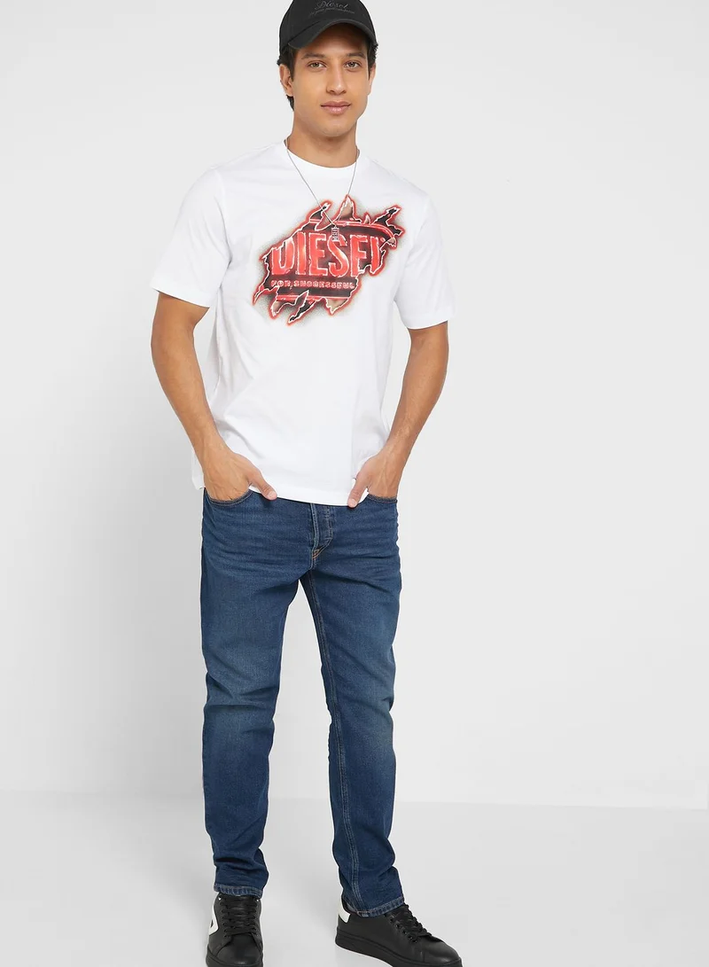 DIESEL Logo Crew Neck T-Shirt