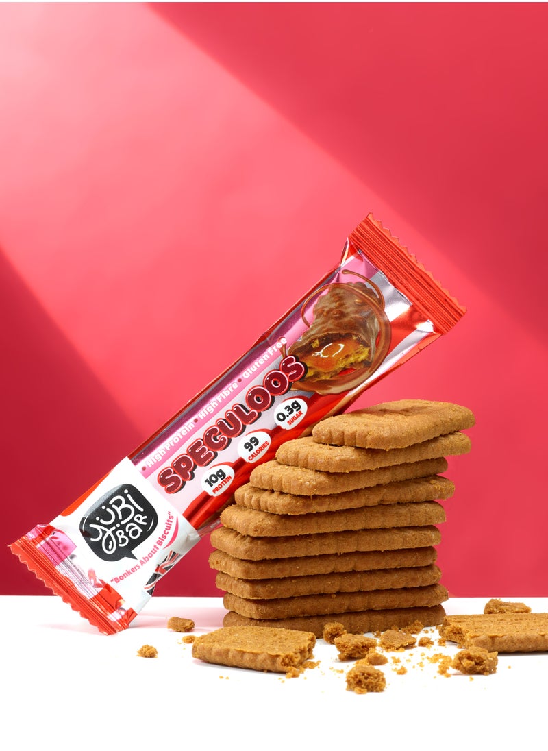 YuBi Bar Yubi Bar Vegan Speculoos Protein Bars – 12 x 35 g (Total 420 g) – 99 Calories, High Protein & Fibre, Low Sugar, Gluten & Dairy-Free Healthy Snack, Made in UK  - Image 3