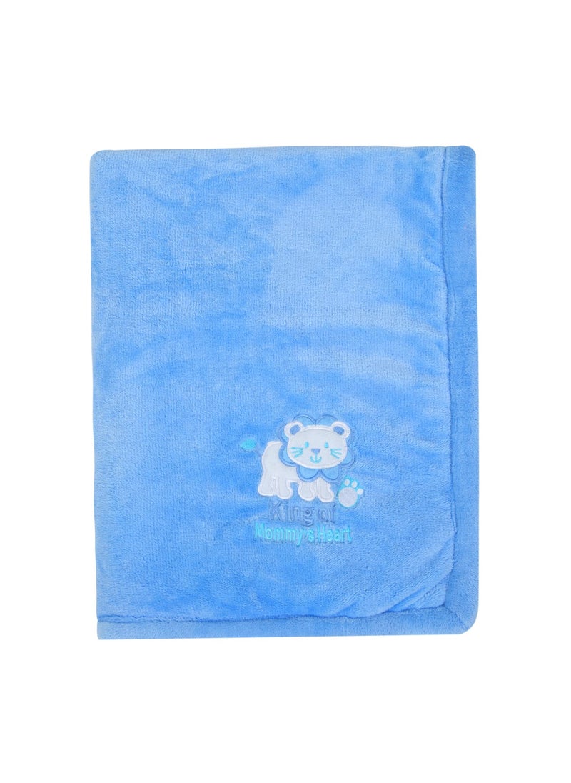 NAMAN NAMAN Reversiable Ultrasoft Newborn Baby Wrapper Baby Blanket for Baby boy and Baby GirlBlue_CartoonEmb  - Image 1
