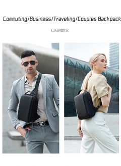 Crossbody Sling Bag Synthetic PU Water Resistant Unisex Small Shoulder Bag for Business Travel Outdoor Shopping XB00541 Black - pzsku/ZB330F5846F6AB805051DZ/45/_/1694691394/4b28b994-1b0f-4933-bed8-1c583c6d550c