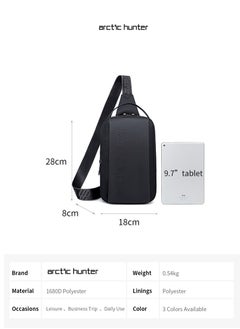 Crossbody Sling Bag Synthetic PU Water Resistant Unisex Small Shoulder Bag for Business Travel Outdoor Shopping XB00541 Black - pzsku/ZB330F5846F6AB805051DZ/45/_/1694691396/e70ff624-34a7-4075-8605-4bf03ba72ed7