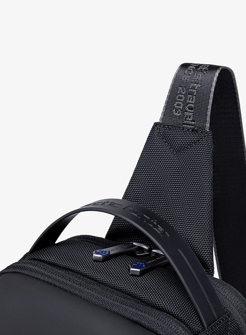 ARCTIC HUNTER  Crossbody Sling Bag Synthetic PU Water Resistant Unisex Small Shoulder Bag for Business Travel Outdoor Shopping XB00541 Black  | Best Price UAE