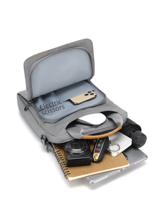 11-inch Ipad Tablet Computer Bag Single Shoulder Slant Cross Wear-resistant Waterproof Handheld Computer Inner Sleeve Bag 9.7-Color:Light Gray (9.7-11 Inches) - Image 5