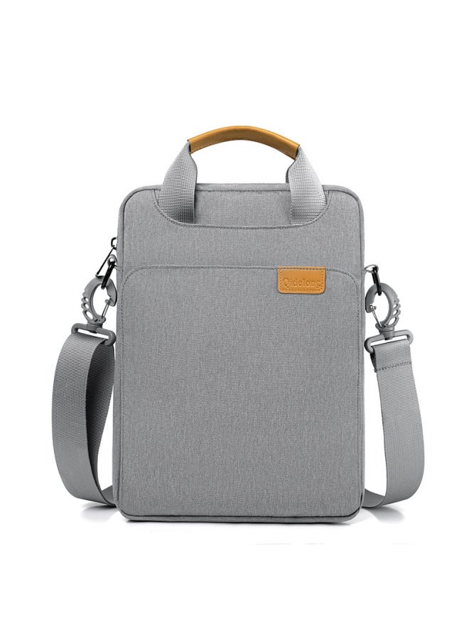 11-inch Ipad Tablet Computer Bag Single Shoulder Slant Cross Wear-resistant Waterproof Handheld Computer Inner Sleeve Bag 9.7-Color:Light Gray (9.7-11 Inches) - Image 2