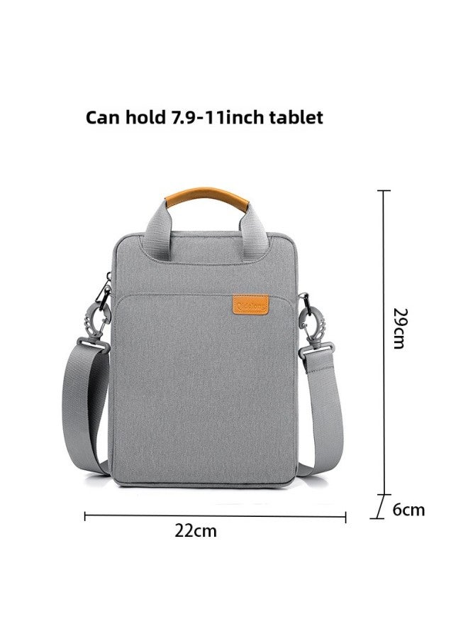 11-inch Ipad Tablet Computer Bag Single Shoulder Slant Cross Wear-resistant Waterproof Handheld Computer Inner Sleeve Bag 9.7-Color:Light Gray (9.7-11 Inches) - Image 1