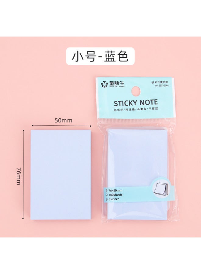 HELPS Morandi Color Sticky Notes Colorful Student Stationery Message Note Notes Office Stickable Hand-tearable Note Paper - Image 1