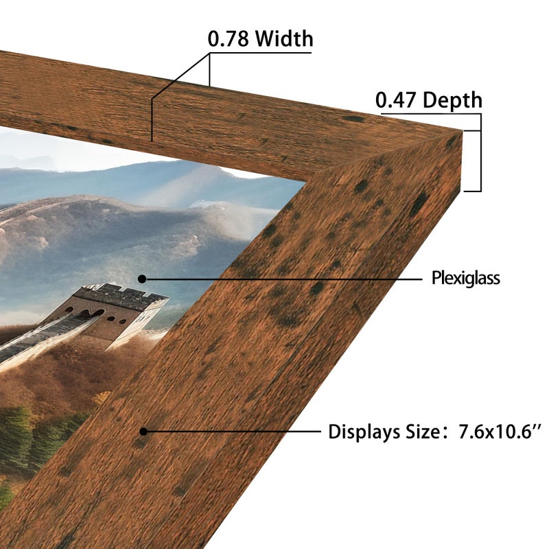 Picrit 8x11 صورة إطار الصورة إطار الصورة لعرض تصاعد الجدار - Image 4