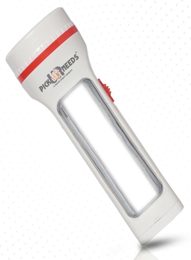 Pick Ur Needs Rechargeable 25W+Tube Emergency Long Range Torch Search Light with Slide Charging Plug (Pack of 2) (Medium) - Image 1