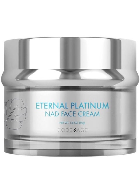 Eternal Platinum NAD Face Cream, Resveratrol, Collagen, Niacinamide Hyaluronic Acid, Vitamin C & E, Aloe Vera, Shea Butter, Skin Care Wrinkles Moisturizer Firming Tightening, Neck Facial Cream, 1.8 Oz
