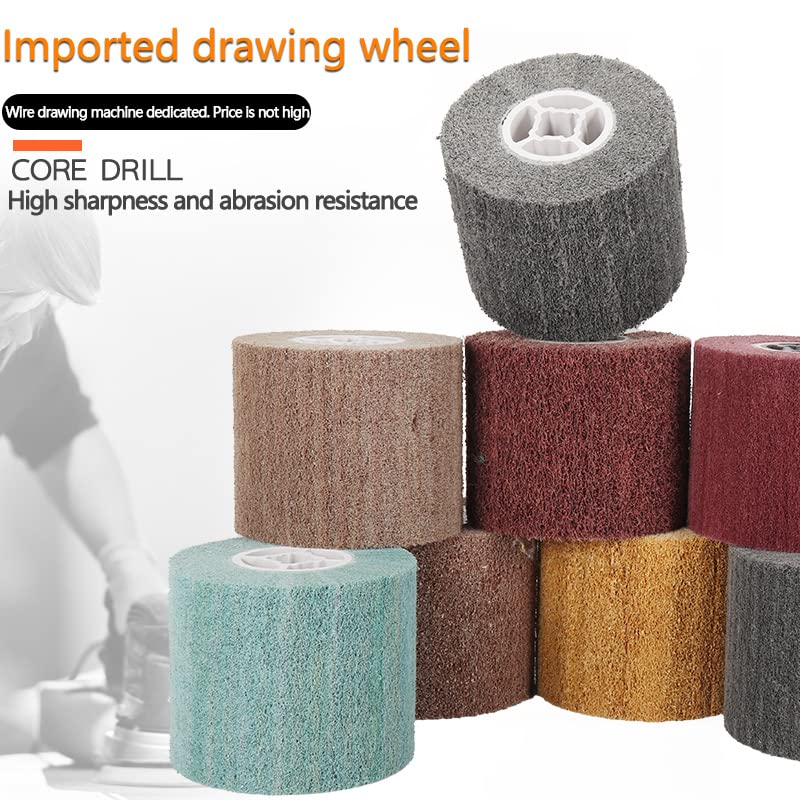 Baisiky 120x100x19mm Non-Woven Abrasive Wire Drawing Polishing Burnishing Wheel Flap Brush for Surface Treatment Stainless Steel, Aluminum, Copper, and More - 320 Grit - Image 5