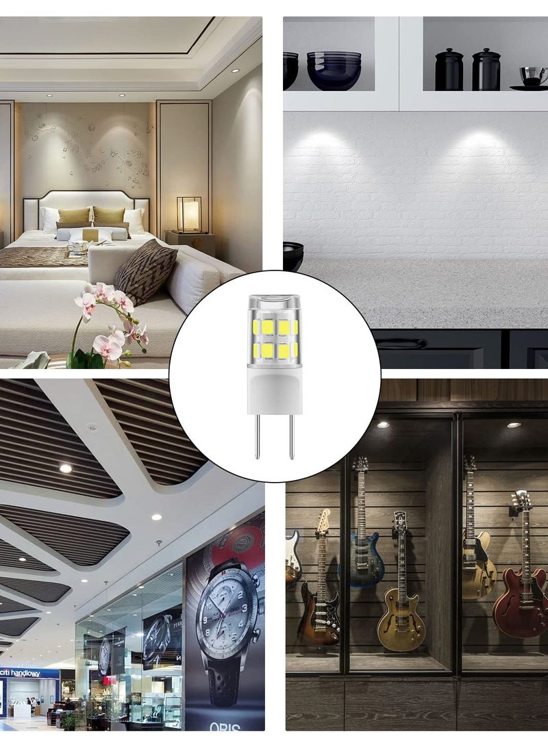 G8 LED Bulb 2W, 20W Halogen Equivalent, 6000K White Light, Bi-Pin G8 Base, Non-Dimmable, AC110/120/130V, Pack of 6 (Bright White Light) - Image 4