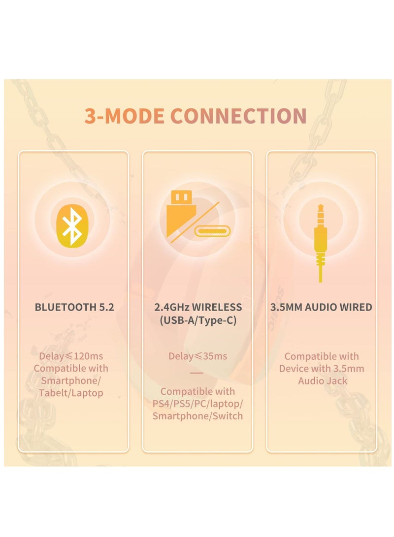 Somic G810 Wireless Headset 2.4G for PC PS4 PS5 Laptop - Image 2