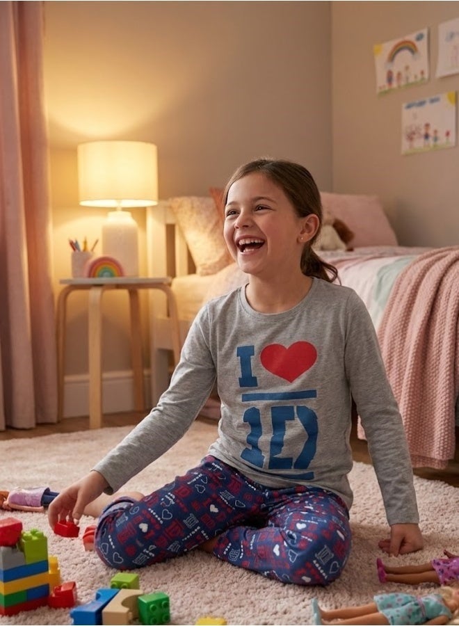 ون دايركشن بيجامة بأكمام طويلة من فرقة ون دايركشن من إنتاج كيدز تي في100%قطن خالص - Image 3