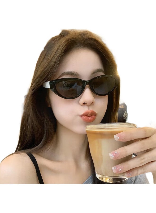 PRSR [Prsr Qianjin Frame] Sunglasses, Retro Uv Protection, Cat-Eye Sunglasses Ds3062 - B Black Polarized - Image 2