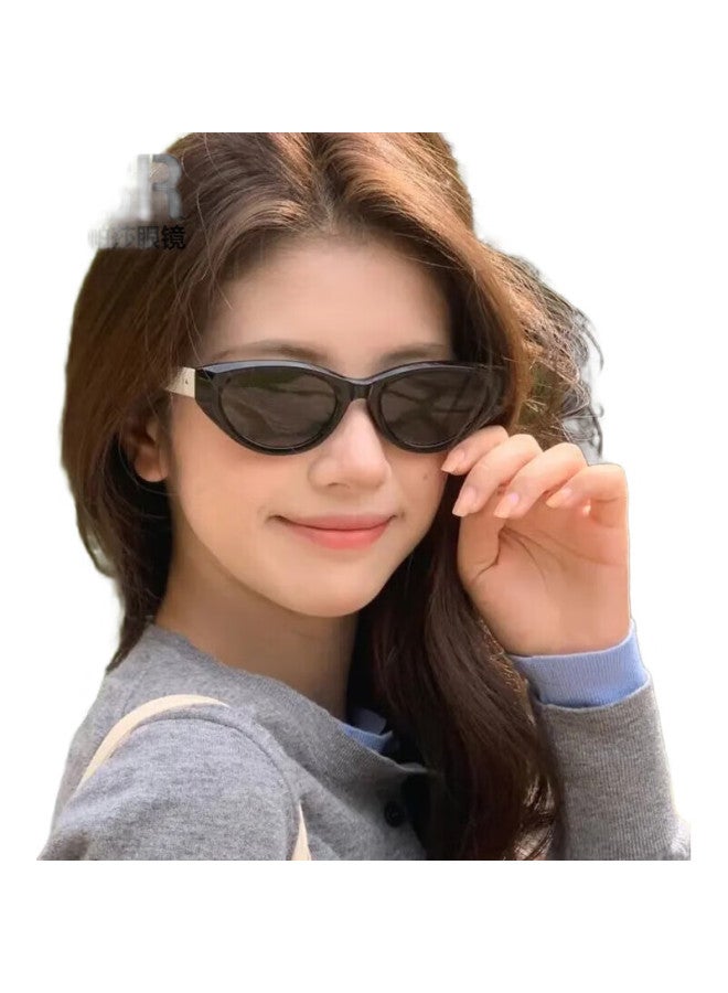 PRSR [Prsr Qianjin Frame] Sunglasses, Retro Uv Protection, Cat-Eye Sunglasses Ds3062 - B Black Polarized - Image 3
