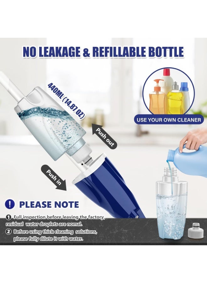 Microfiber Spray Mop for Floors – Wet & Dry Mop for Hardwood, Tile, Laminate, Vinyl, Marble, Ceramic with 1 Washable and Reusable Pad, 360° Rotating Head, Refillable Water Bottle, Perfect for Home, Office, Pets, Tight Spaces, Floor Cleaning and Multi-Surface Use - Image 3