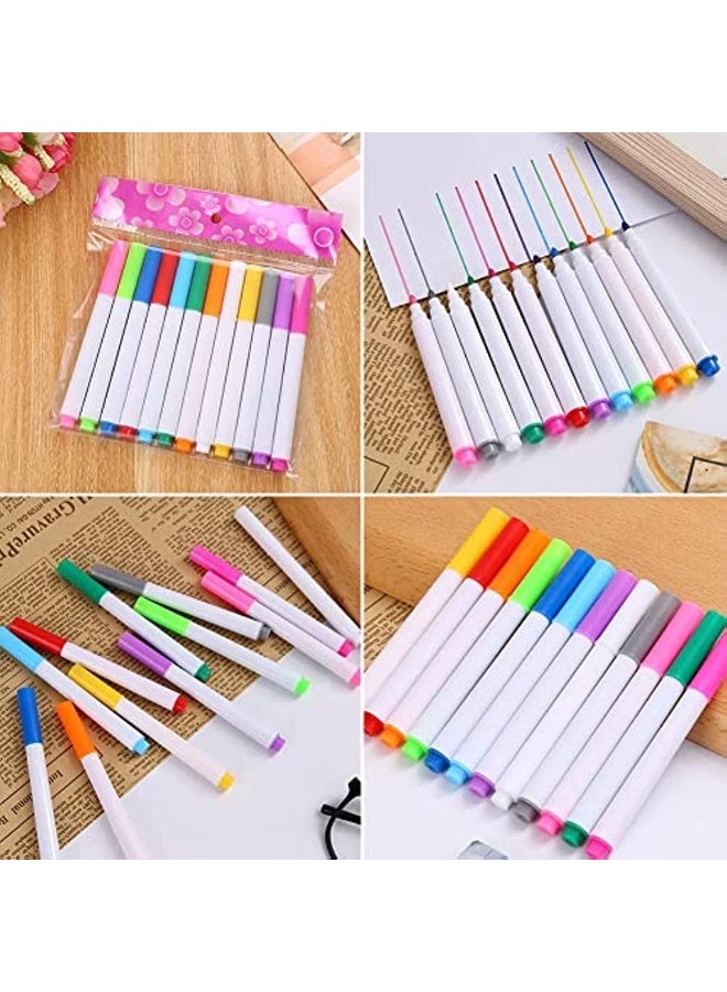 Generic Markers Cancellable Whiteboard Markers 12 Colors Dry Cancelling Marker Blackboard Window and Glass 12PCS  - Image 3