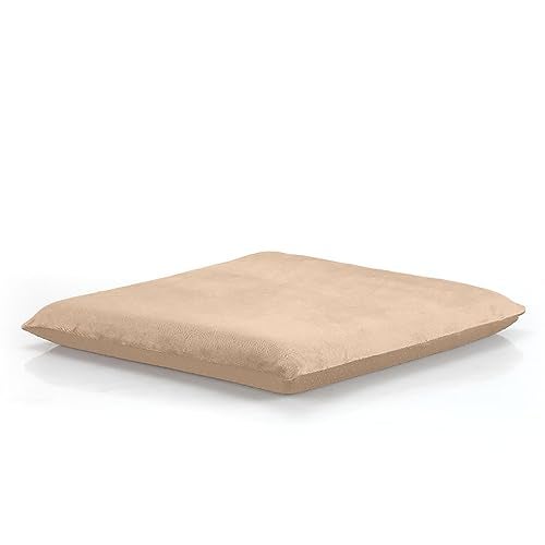 Augld Square Chair Seat Cushion Memory Foam Chair Cushion for Kitchen DiningOffice or Car 18x18 in Beige - Image 1