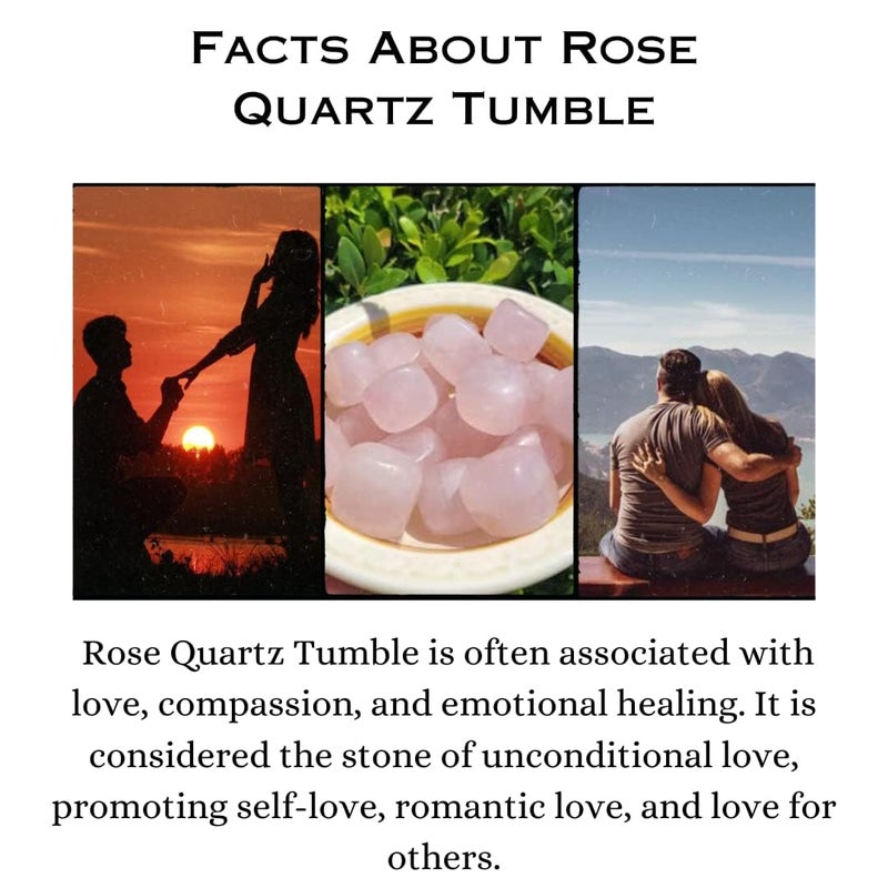 Crystal Rose Quartz Healing Tumble Stone Vastu Home Decor Feng Shui Showpiece Office Meditation Gift Rose Quartz Tumble  - Image 3
