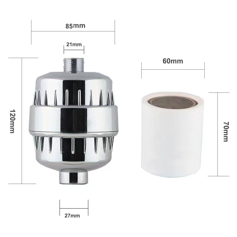 Sweedum 15 Stage Shower Head Filter For Hard Water - Remove Chlorine, Heavy Metals and Other Sediments - Vitamin C Water Softener - Reduce Dry Skin, Itchy Scalp - High Output Shower Water Filter - Image 5