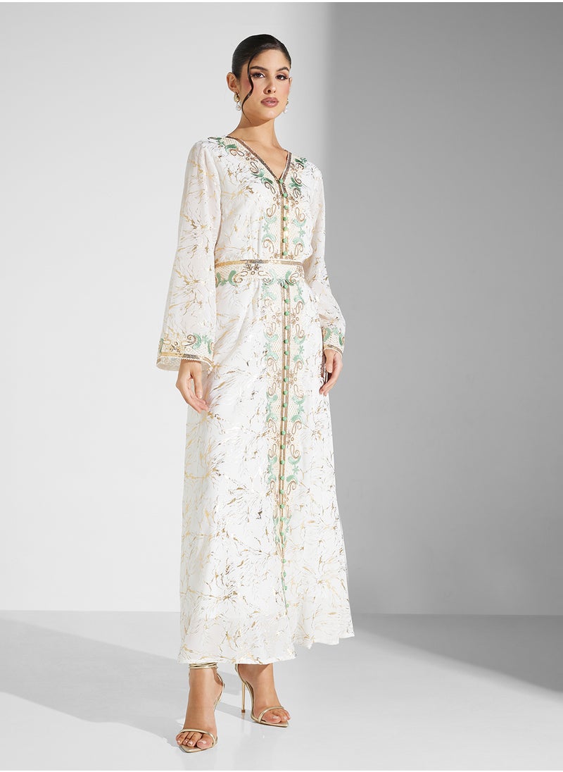 Khizana Embroidered Jalabiya  - Image 4