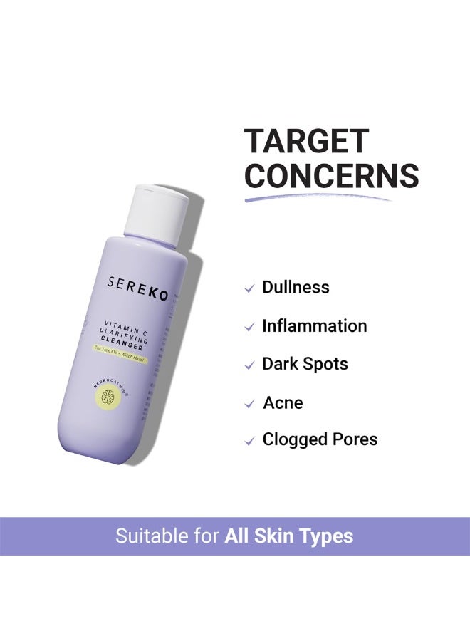 SEREKO Vitamin C Clarifying Clencer  |  Face Wash for Glowing & Brightening Skin For Women | Remove Dirt, Dead Skin, Excess Oil, Reduce Active Acne & Dark Spots | Suitable for All Skin Types | Gel to Foam 15ml - Image 3