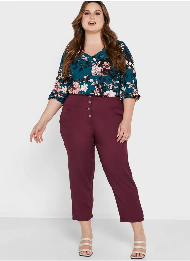 Ella Plus Buttoned Front Trousers