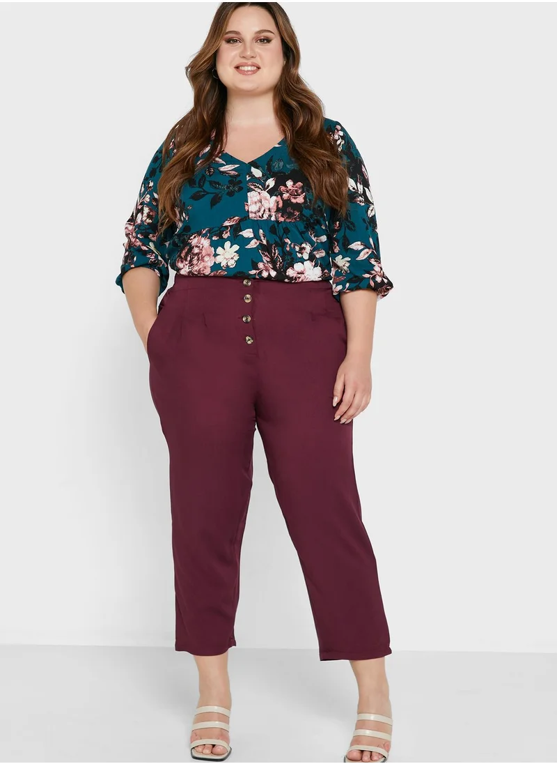 Ella Plus Buttoned Front Trousers