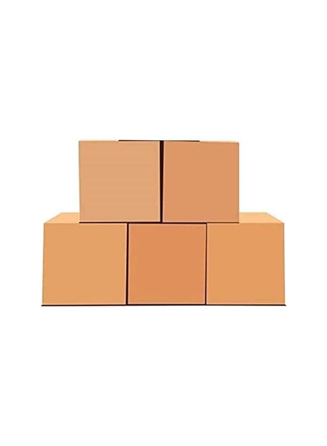 إي سي في في 5 عبوات من صناديق الكرتون المقوى لنقل الشحن والتعبئة بجدار مزدوج 100 بالمائة من الورق المقوى المموج القابل لإعادة التدوير صناديق متحركة 41 × 33 × 33 سم - Image 1