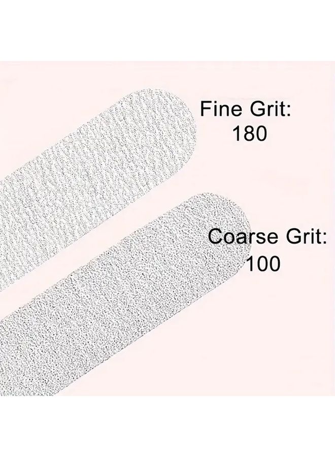 100 Pieces 80 Grit Straight Sandpaper Nail Files With Removable Stainless Steel Plate For Coarse Filing - Image 2