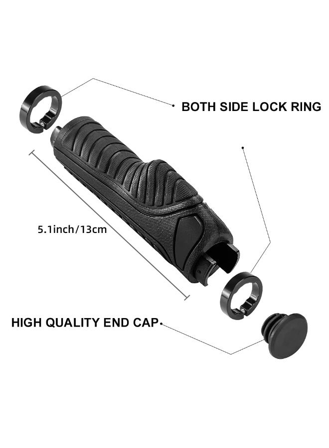 Bukela Mountain Bike Grips Handlebar Bicycle Handlebar Grips Bike Handle Grips Double Aluminum Clamp Lock On Grips for MTB BMX Mountain Bike Handle Bar Ends Black Grey Red Green Visit the ROCKBROS Store - Image 4