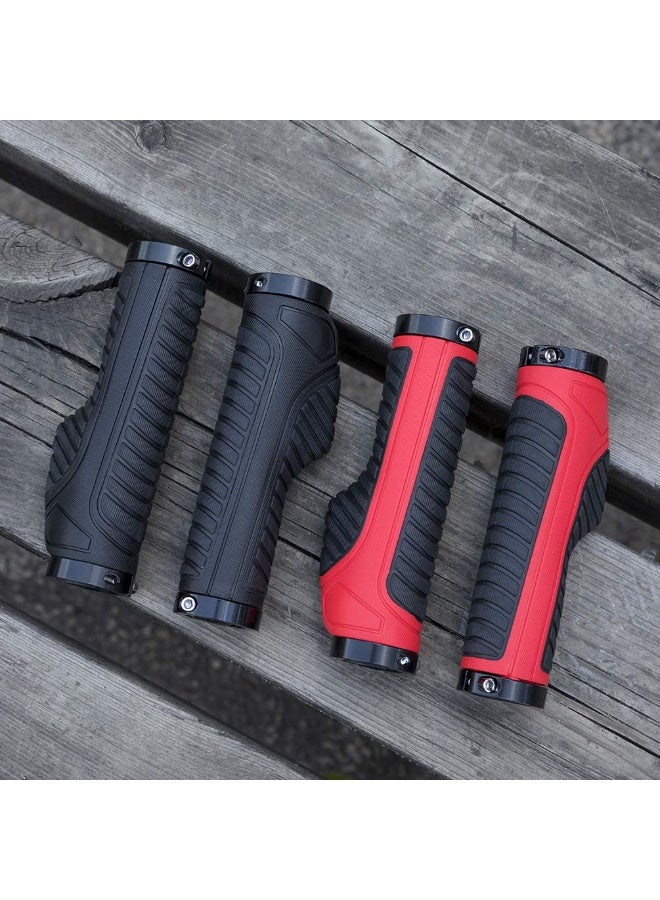 Bukela Mountain Bike Grips Handlebar Bicycle Handlebar Grips Bike Handle Grips Double Aluminum Clamp Lock On Grips for MTB BMX Mountain Bike Handle Bar Ends Black Grey Red Green Visit the ROCKBROS Store - Image 2