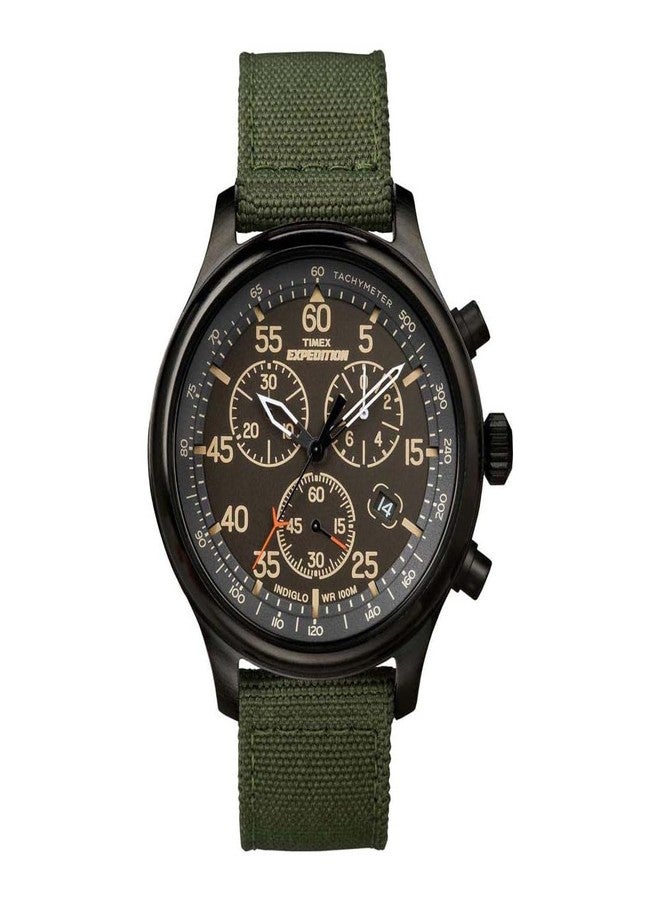 Timex Men's TW4B10300 Expedition Field Chronograph Green/Black Nylon Strap Watch - Image 1
