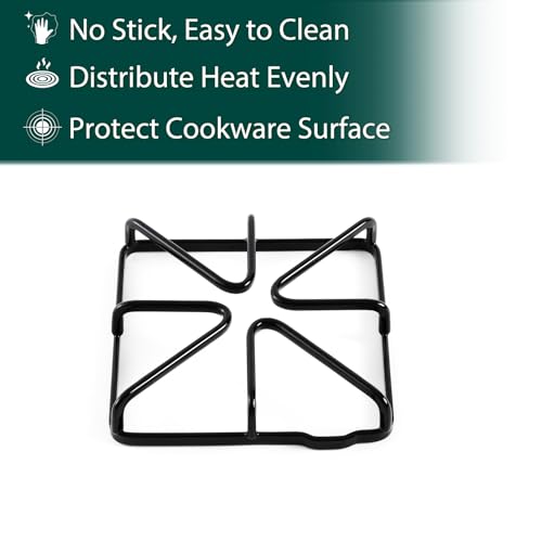 Anniparts WB31X20643 Burner Grates Cooktop Replacement Parts for GE Hotpoint Stove Grates Kenmore Gas Range Grates JGBS60DEF1WW Metal Steel Rack Surface Stove Top Grates GE Oven Grates Cooktop Grates 4 Pcs - Image 4