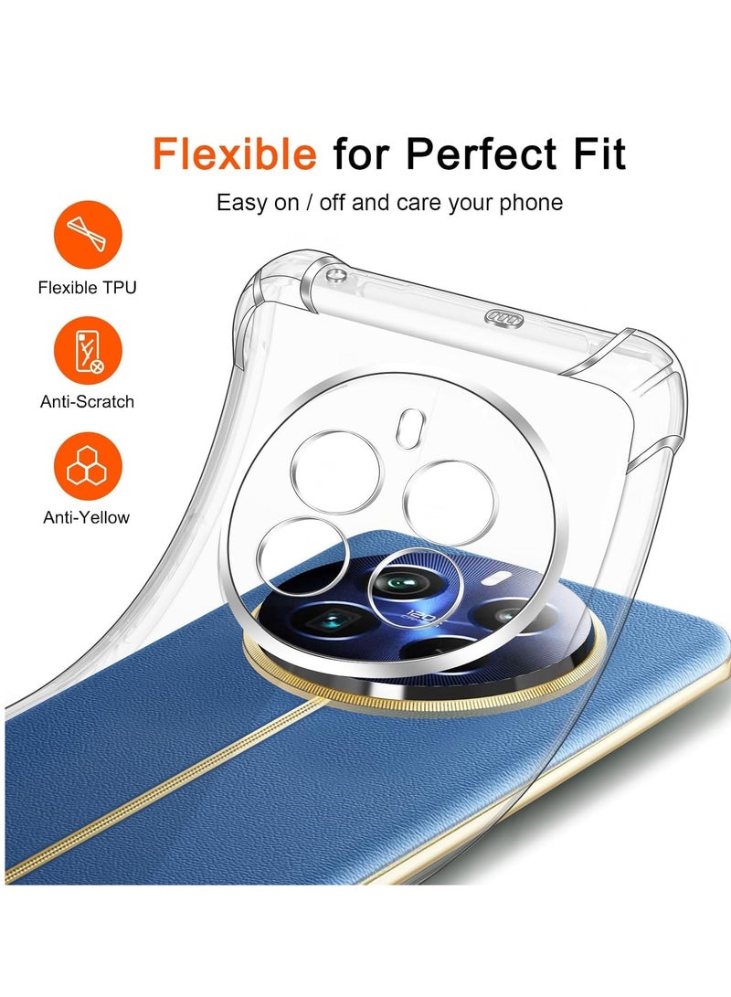 ten.tech Tentech Transparent cover with anti-shock corners made of heat-resistant polyurethane for Realme 12 Pro Plus 5G – Transparent - Image 2