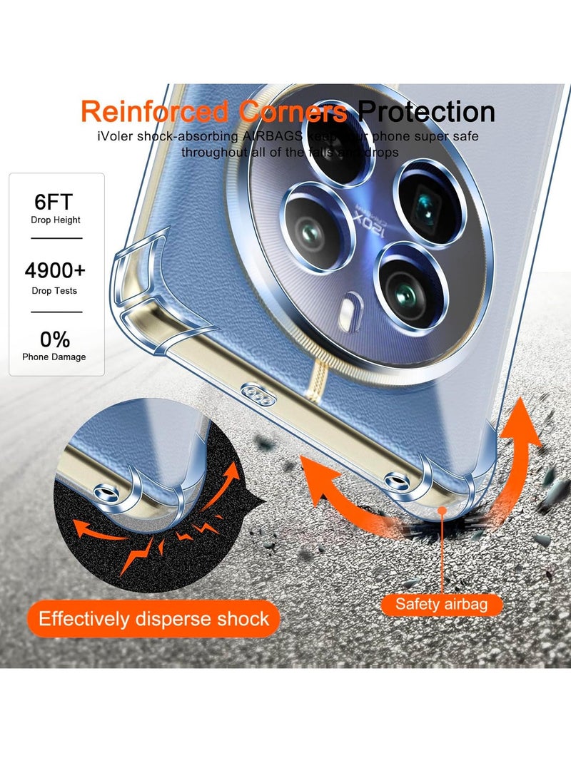 ten.tech Tentech Transparent cover with anti-shock corners made of heat-resistant polyurethane for Realme 12 Pro Plus 5G – Transparent - Image 3